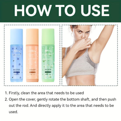 Long Lasting Scented Body Deodorant for Women and Men Non-Greasy Formula - White Peach Champagne Jasmine Blue Rose Scents Fresh Gentle Skin-Safe All Day Freshness Personal Hygiene