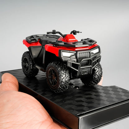 RMZCity 1:36 Scale Zinc Alloy ATV Beach Off-Road Motorcycle Diecast Model – Exhibition-Grade Collectible Static Display with Intricate Details (Red / Blue)