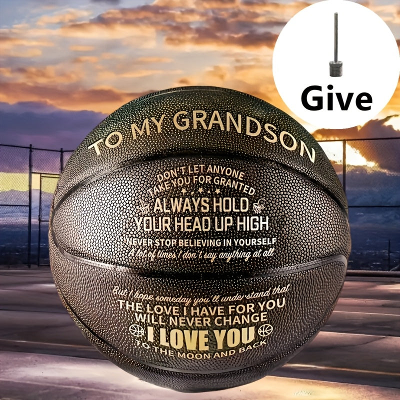 Motivational Basketball Gift for Teenagers, Grandson & Grandchild – International Standard Size, Inspirational Quote Ball, Perfect Birthday & Christmas Gift for Boys & Girls Age 14+
