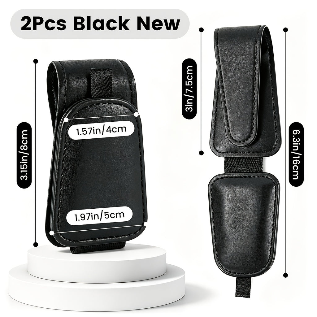 2pcs Sotfamily Sunglass Holder for Car Cloth Magnetic Glasses Clip for Car Visor Glasses Holder Clip for Car