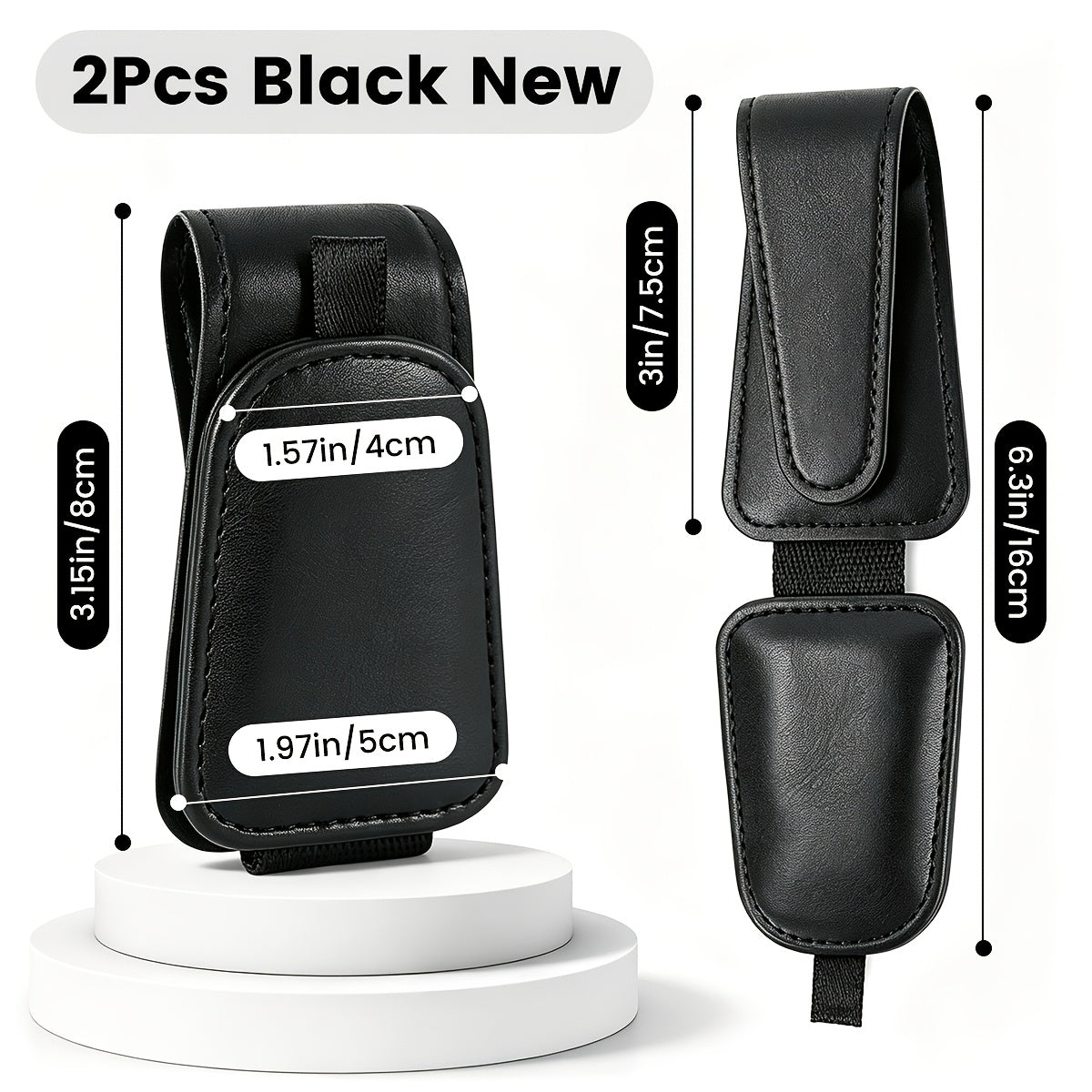 2pcs Sotfamily Sunglass Holder for Car Cloth Magnetic Glasses Clip for Car Visor Glasses Holder Clip for Car