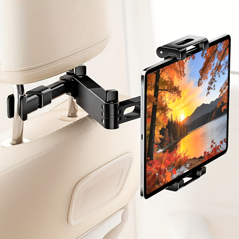 [Three In One Car Headrest Bracket] 360 Degree Rotation Adjustable, Suitable for 4.7 to 11 Inches, Car Phone Accessories, Rear Headrest, Extendable 360 ° Rotation Phone Bracket, Tablet Bracket, Car Seat, Rear Headrest Mounting Bracket