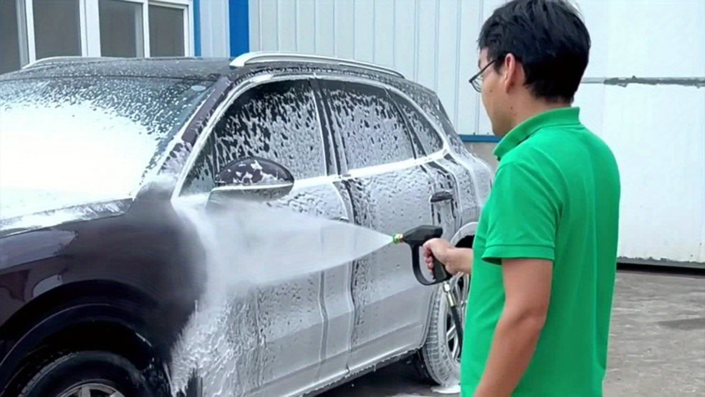 High Pressure Car Wash Gun with 5 Spray Nozzles – Max 3000 PSI, M22-14 & 1/4" Quick Connect, Garden Hose Pressure Washer Wand for Car Washing & Irrigation