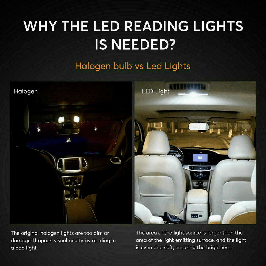 40PCS Car LED Combination Set 12V-T10 Width Indicator Dual Pointed Reading Light,Car Interior Combination LED Map Door Dash Gauge Instrument Concierge, White