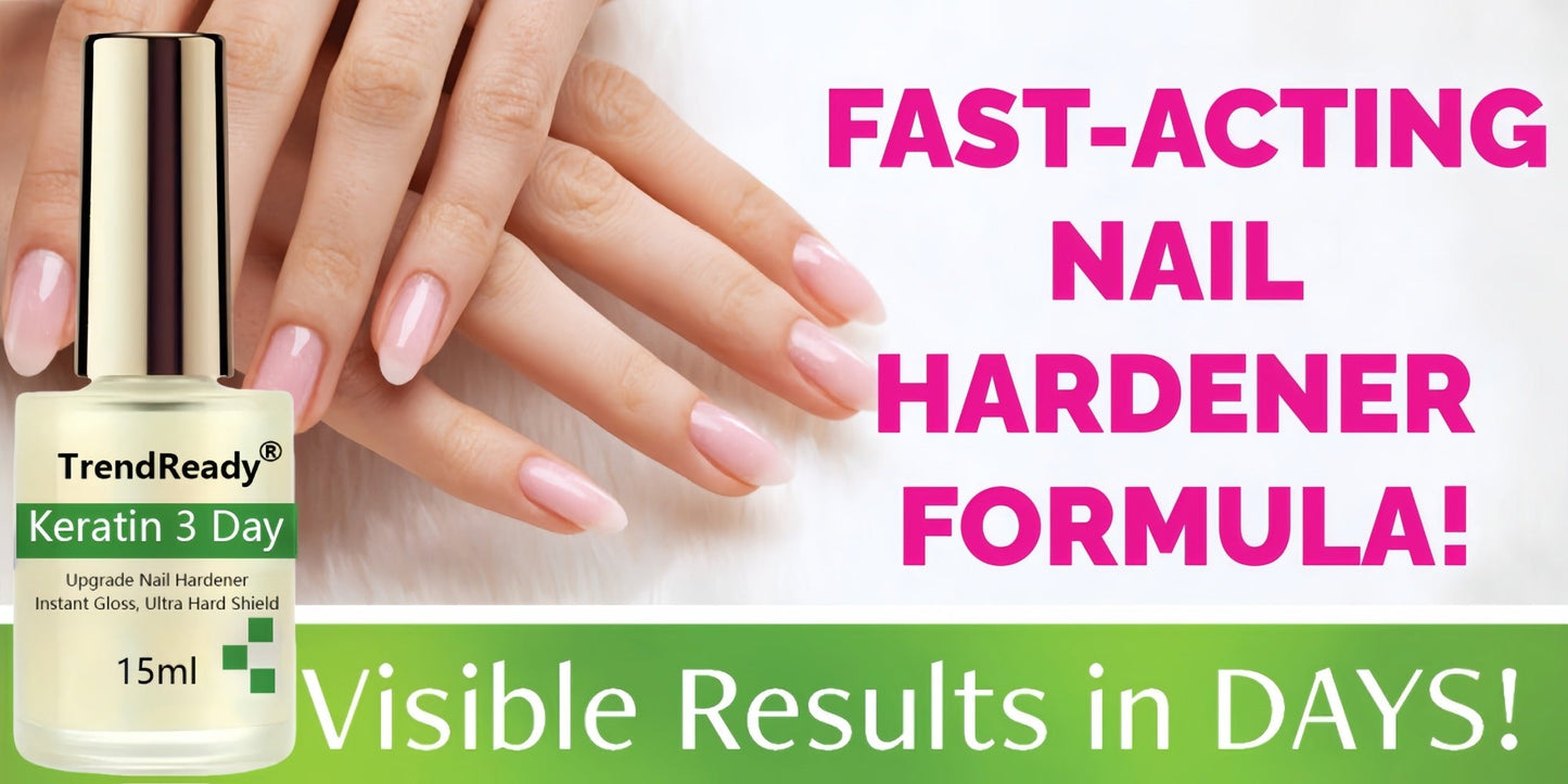 Vitamin E & Hyaluronic Acid Nail Hardener 2PCS 0.51oz – Protein Base Coat Ridge Filler & Concealer Quick Air-Dry Formula, Strengthens Weak Brittle Peeling Nails & Toenails, Clear Nail Treatment for Women Men