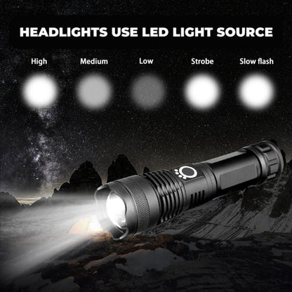 Tactical Flashlight – Military Grade LED, 5 Modes, IP65 Water Resistant