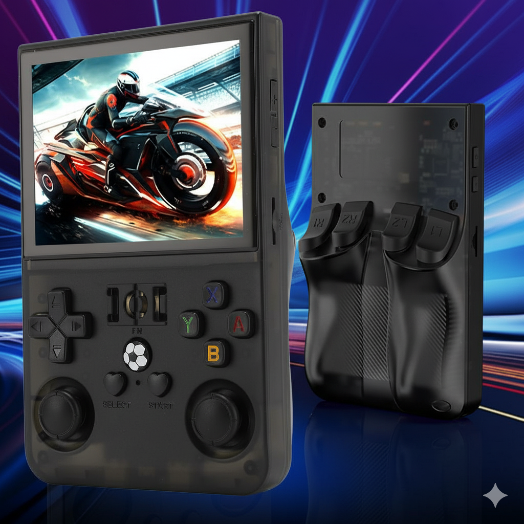 R36PRO Handheld Game Console – Hall Effect Joystick 3.5" IPS RK3566 30+ Emulators 30000 Games 4000mAh 64GB 128GB PS1 N64 PSP GBA 5 Colors