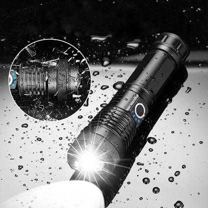 Tactical Flashlight – Military Grade LED, 5 Modes, IP65 Water Resistant