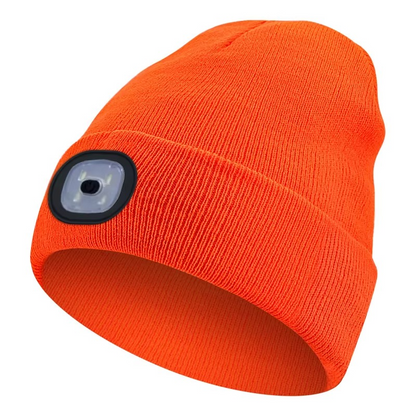 LED Beanie Light with Built-In Rechargeable Headlamp Hat