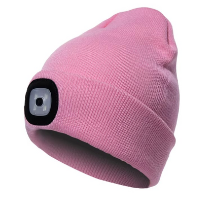 LED Beanie Light with Built-In Rechargeable Headlamp Hat