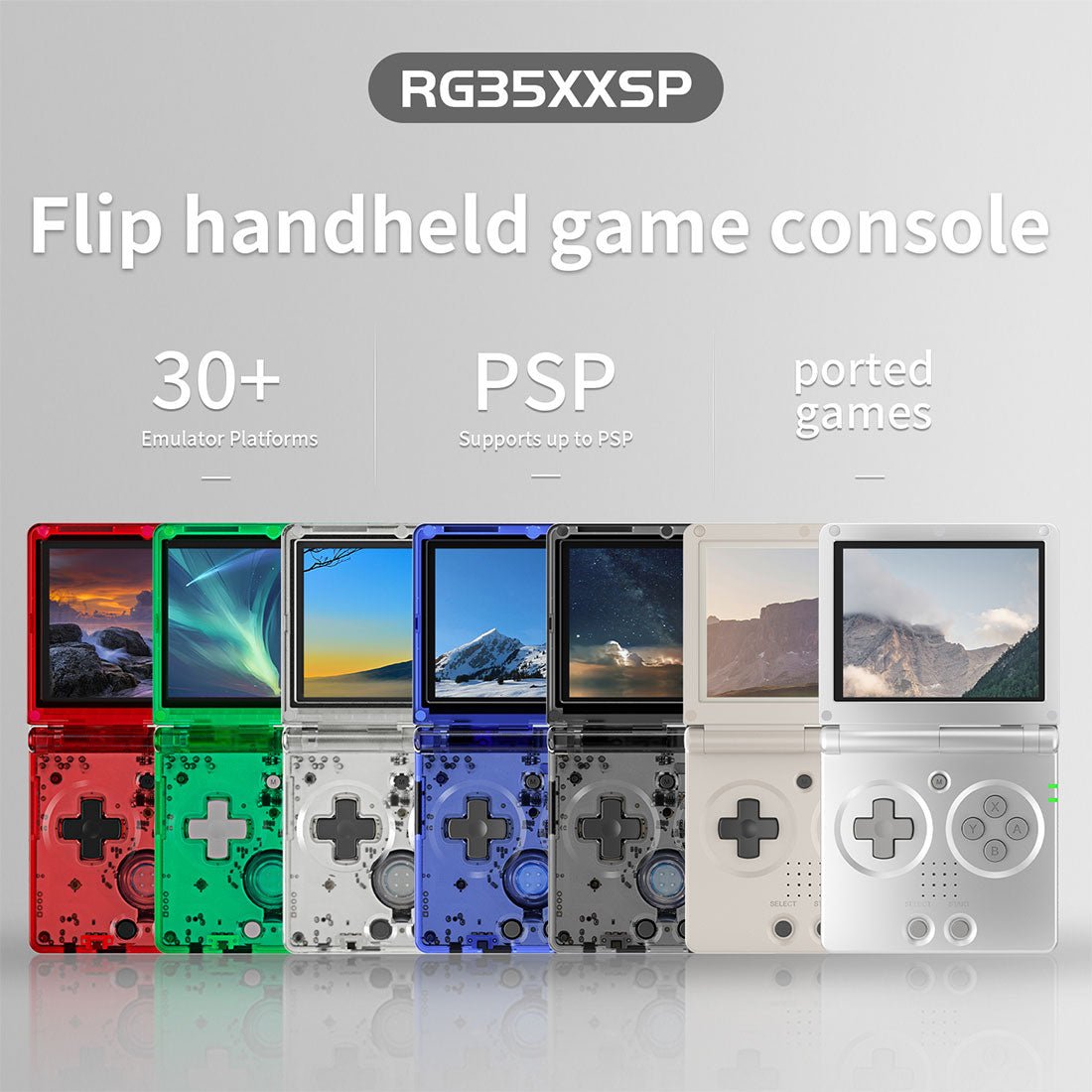 Anbernic RG35XXSP Flip Handheld Game Console Linux Clamshell GBA SP Style IPS HDMI Retro Emulator 3300mAh 30+ Systems Wi-Fi Bluetooth