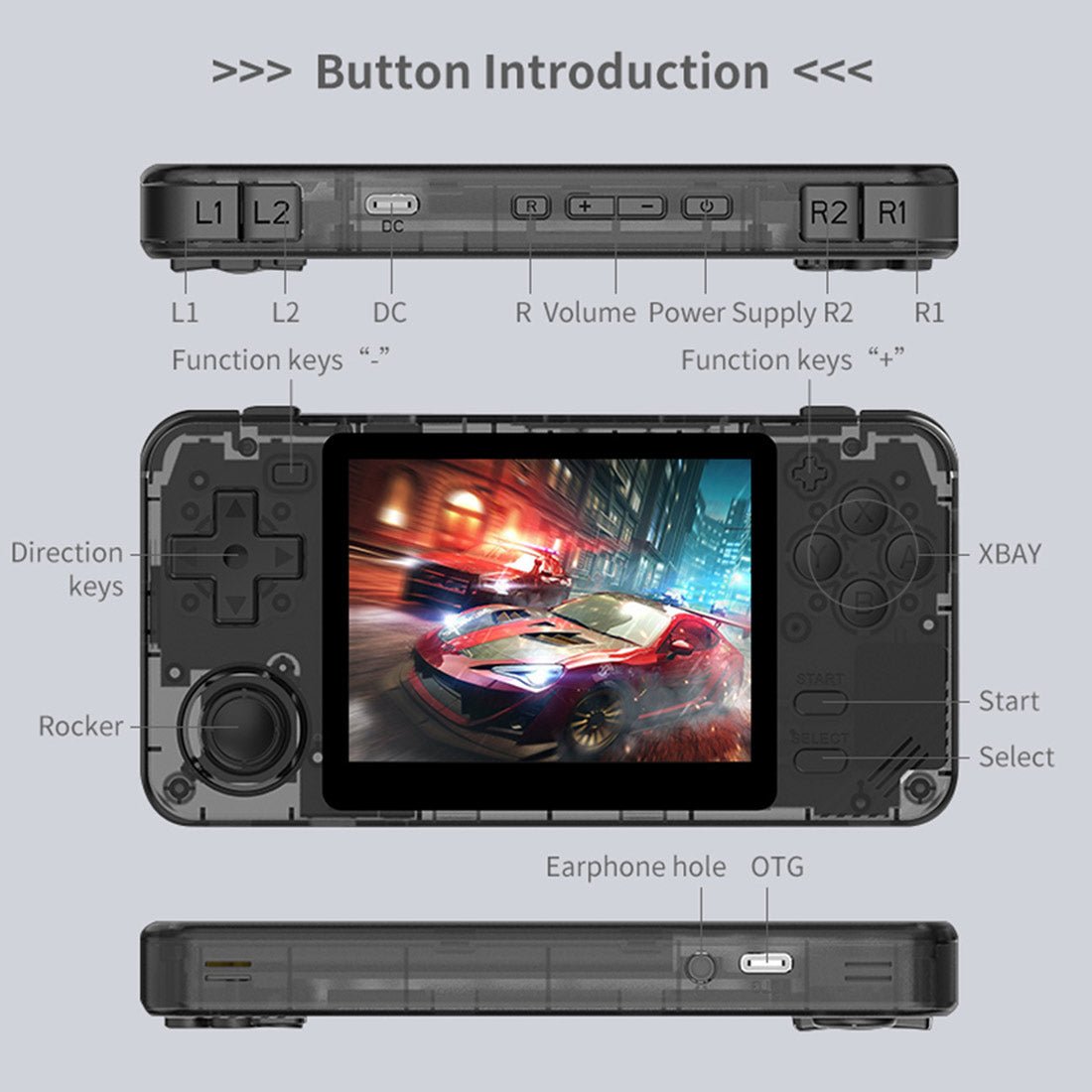 Preloaded Retro Handheld Game Console Powkiddy RGB10X 3.5 Inch IPS 10000 Games Ready to Play 8-Hour Battery Linux Open Source Lightweight 150g Portable Emulator