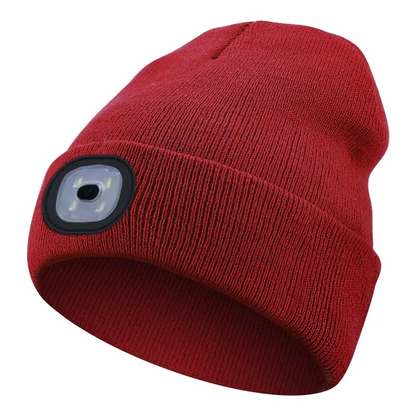 LED Beanie Light with Built-In Rechargeable Headlamp Hat