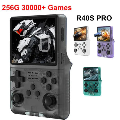 R40S Pro Preloaded Games Handheld Game Console – 30000 Games 3.5" IPS Retro Emulator Wi-Fi Multiplayer 256GB PS1 NES SNES GBA SEGA Plug and Play