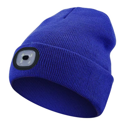 LED Beanie Light with Built-In Rechargeable Headlamp Hat
