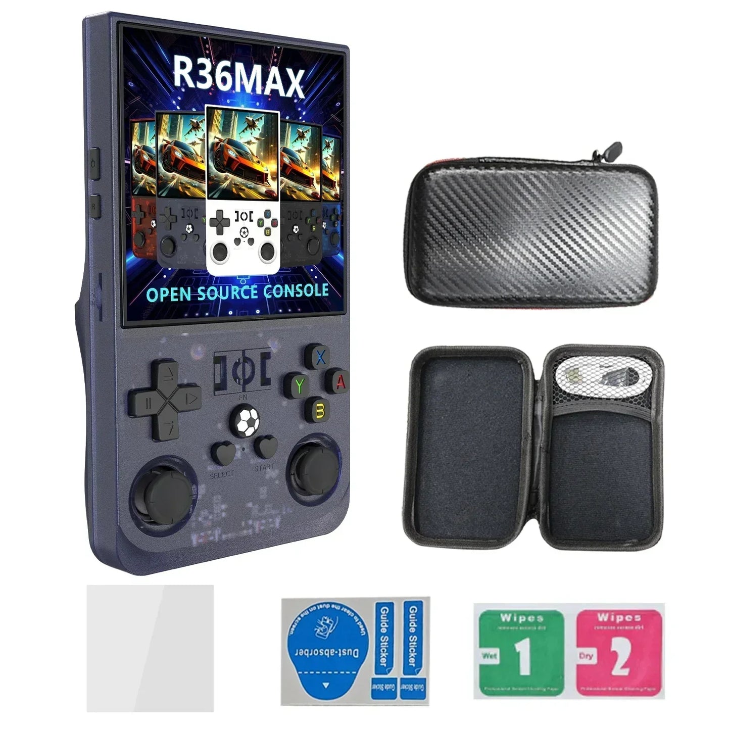R36 Max Handheld Game Console – 4.0" IPS 720×720 4000mAh 10-Hour Battery 18000 Games Linux Retro Portable Gaming System for Kids & Adults
