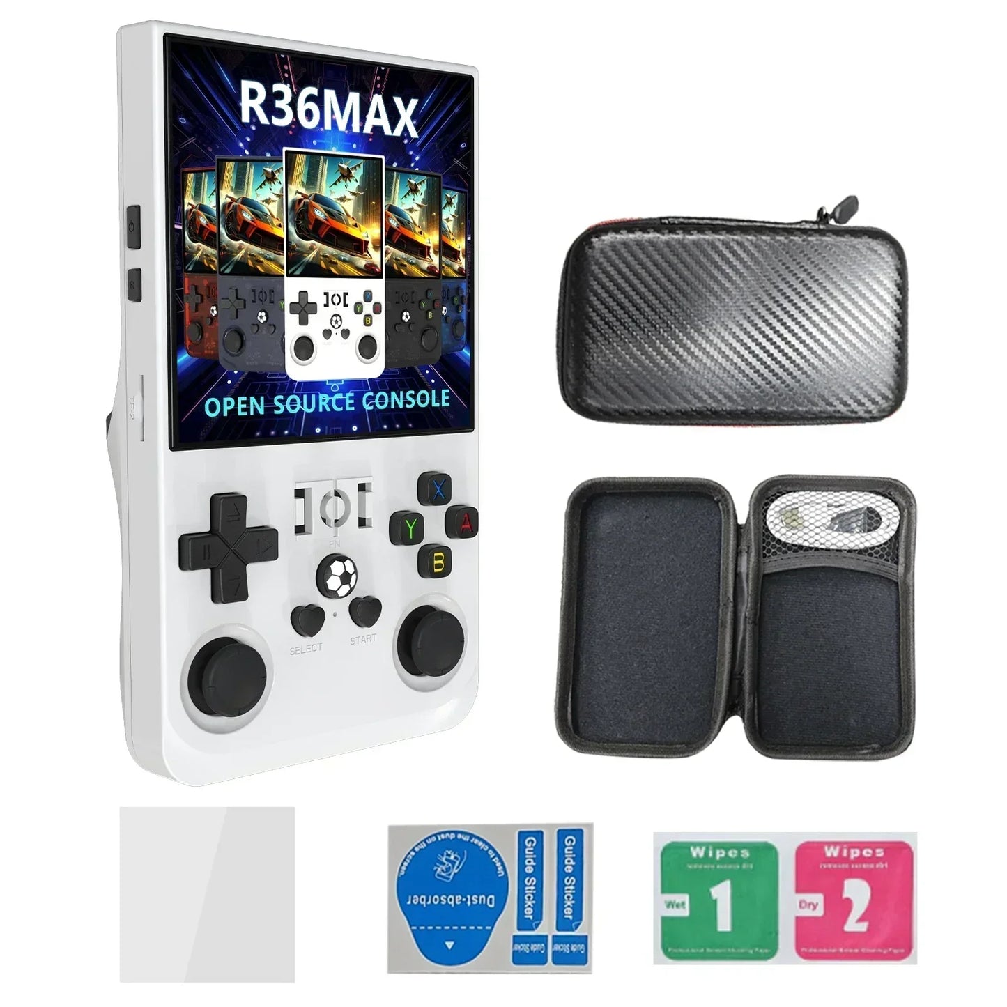 R36 Max Handheld Game Console – 4.0" IPS 720×720 4000mAh 10-Hour Battery 18000 Games Linux Retro Portable Gaming System for Kids & Adults