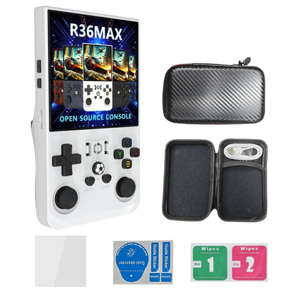 R36 Max Handheld Game Console – 4.0" IPS 720×720 4000mAh 10-Hour Battery 18000 Games Linux Retro Portable Gaming System for Kids & Adults