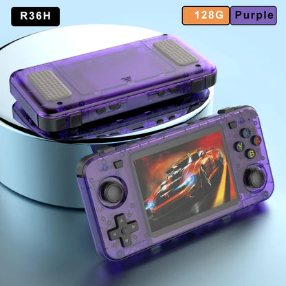 R36H Handheld Game Console – Replaceable Battery Dual SD Slot 3.5" IPS RK3326 15000 Games 20+ Emulators Linux 64GB 128GB 6 Colors PS1 NES GBA SNES