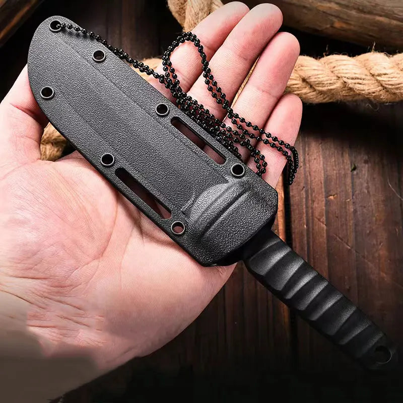 Survival Knife – 9Cr18MoV Steel Tactical Camping Knife with Neck Sheath for Outdoor & Self-Defense