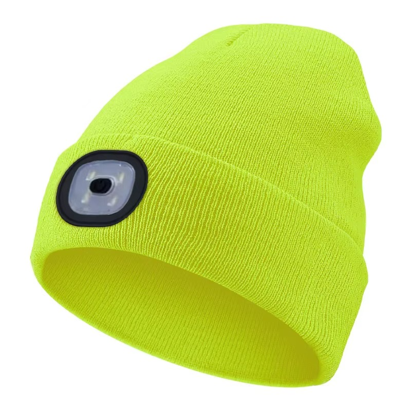 LED Beanie Light with Built-In Rechargeable Headlamp Hat