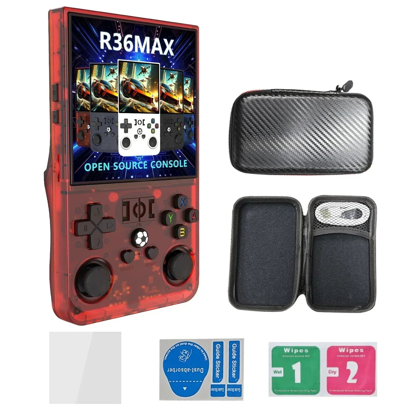R36 Max Handheld Game Console – 4.0" IPS 720×720 4000mAh 10-Hour Battery 18000 Games Linux Retro Portable Gaming System for Kids & Adults