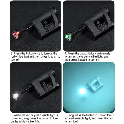 Tactical LED Helmet Light 3-Mode OpsCore ARC Mount Hands-Free