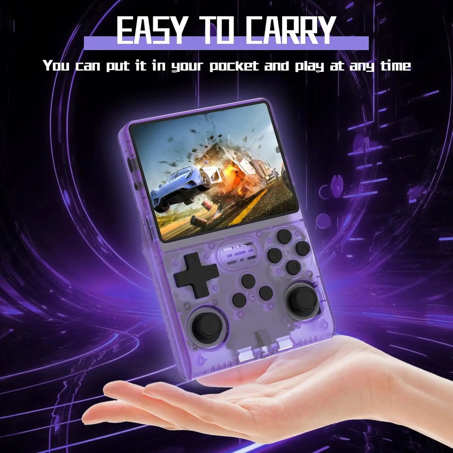 R40S Pro Preloaded Games Handheld Game Console – 30000 Games 3.5" IPS Retro Emulator Wi-Fi Multiplayer 256GB PS1 NES SNES GBA SEGA Plug and Play
