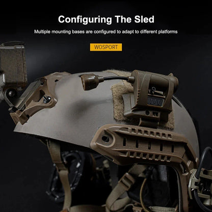 Tactical LED Helmet Light 3-Mode OpsCore ARC Mount Hands-Free
