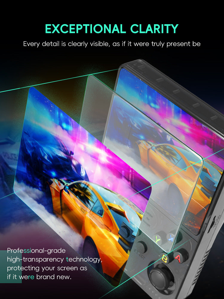 Screen Protector for R36S R35S RGB20S – 9H Tempered Glass Anti-Scratch Film – 0.2mm Ultra-Thin Bubble-Free Easy Install – Retro Handheld Console Accessory