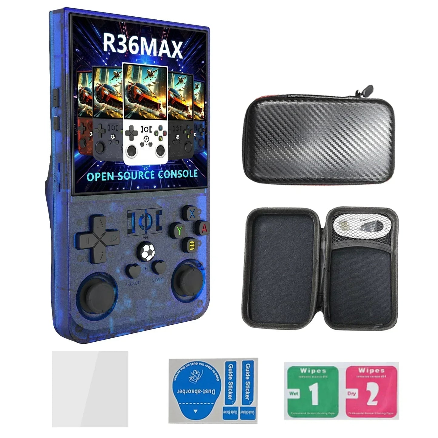 R36 Max Handheld Game Console – 4.0" IPS 720×720 4000mAh 10-Hour Battery 18000 Games Linux Retro Portable Gaming System for Kids & Adults