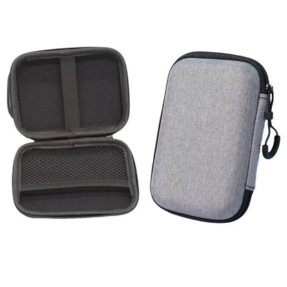 R36S R35S Protective Case EVA Hard Storage Bag – Scratch-Resistant Anti-Drop Portable Travel Case for Retro Handheld Game Console Accessories Black Gray