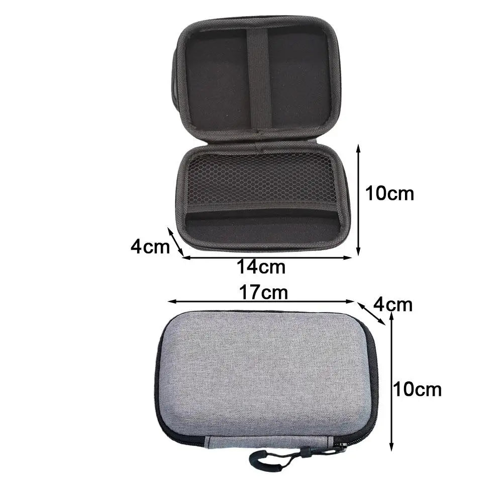 R36S R35S Protective Case EVA Hard Storage Bag – Scratch-Resistant Anti-Drop Portable Travel Case for Retro Handheld Game Console Accessories Black Gray