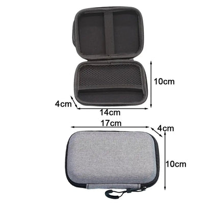 R36S R35S Protective Case EVA Hard Storage Bag – Scratch-Resistant Anti-Drop Portable Travel Case for Retro Handheld Game Console Accessories Black Gray