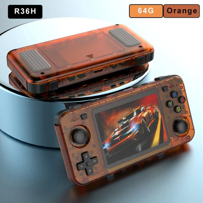 R36H Handheld Game Console – Replaceable Battery Dual SD Slot 3.5" IPS RK3326 15000 Games 20+ Emulators Linux 64GB 128GB 6 Colors PS1 NES GBA SNES