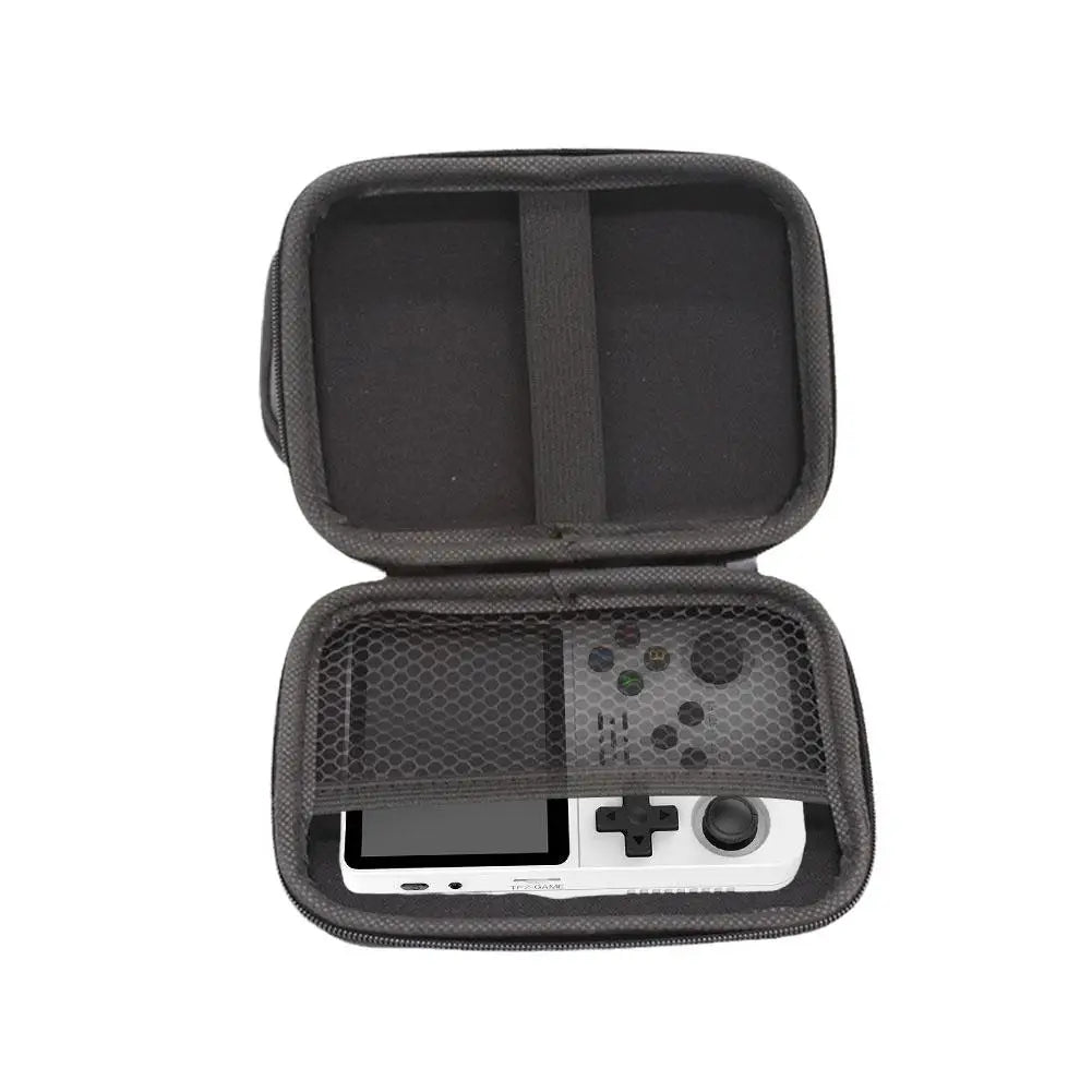 R36S R35S Protective Case EVA Hard Storage Bag – Scratch-Resistant Anti-Drop Portable Travel Case for Retro Handheld Game Console Accessories Black Gray