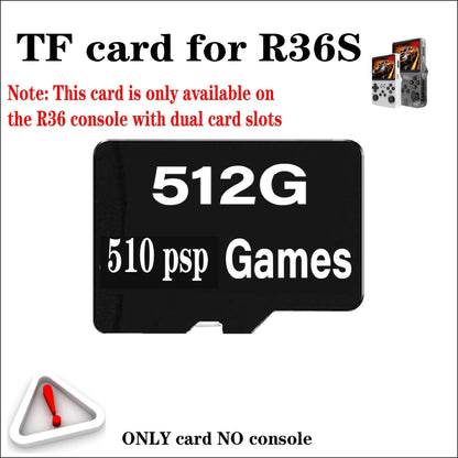 R36S Memory Card TF Card Preloaded Retro Games – 64GB 19000 Games 128GB 29000 Games 256GB 58000 Games 512GB 95000 Games PSP Option Plug and Play