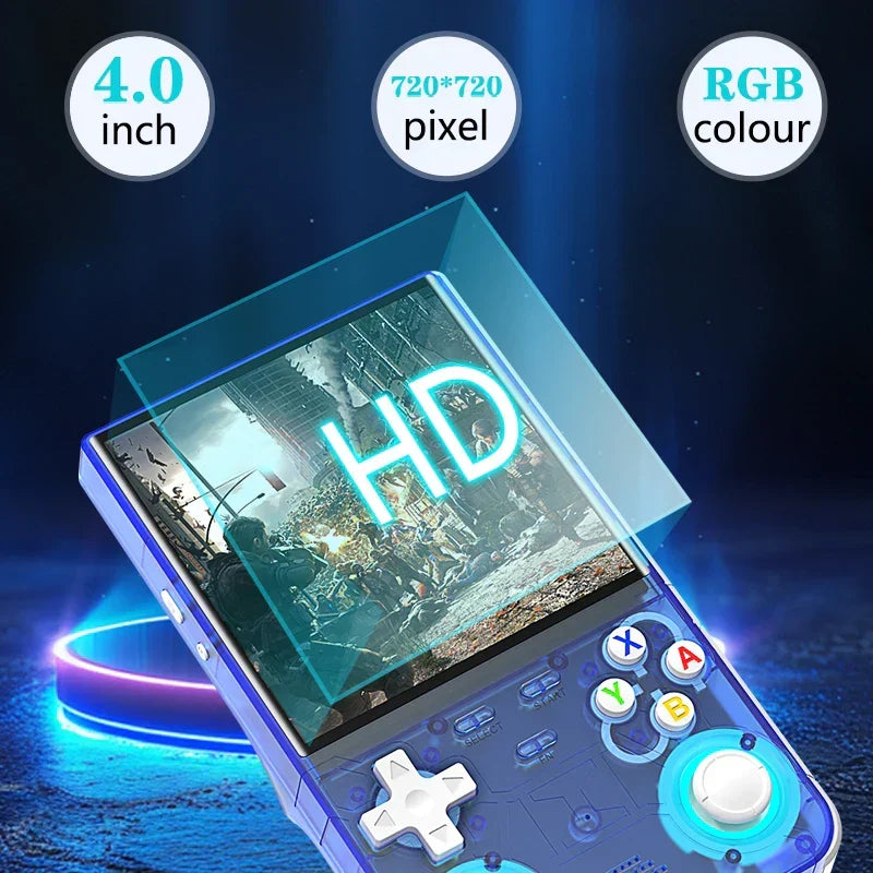 R36 ULTRA Handheld Game Console – 4.0" IPS 720x720 Tempered Glass 20000 Games Wi-Fi Linux 64GB 128GB PS1 NES GBA SNES MAME Retro Emulator 4 Colors