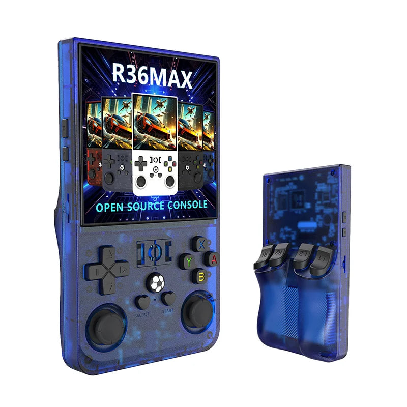 R36 Max Handheld Game Console – 4.0" IPS 720×720 4000mAh 10-Hour Battery 18000 Games Linux Retro Portable Gaming System for Kids & Adults
