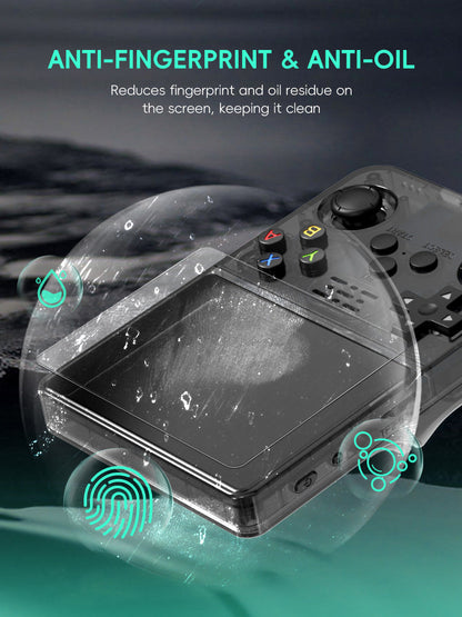 Screen Protector for R36S R35S RGB20S – 9H Tempered Glass Anti-Scratch Film – 0.2mm Ultra-Thin Bubble-Free Easy Install – Retro Handheld Console Accessory