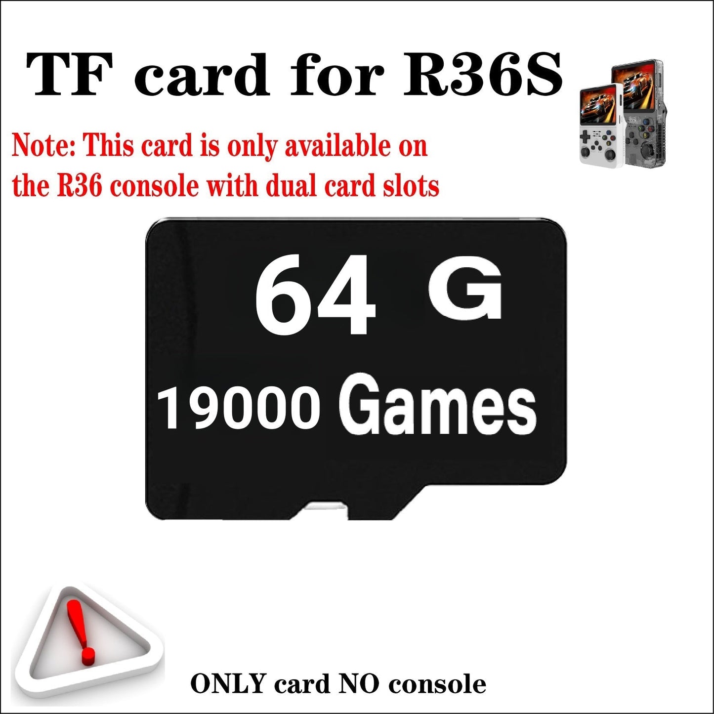 R36S Memory Card TF Card Preloaded Retro Games – 64GB 19000 Games 128GB 29000 Games 256GB 58000 Games 512GB 95000 Games PSP Option Plug and Play