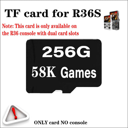R36S Memory Card TF Card Preloaded Retro Games – 64GB 19000 Games 128GB 29000 Games 256GB 58000 Games 512GB 95000 Games PSP Option Plug and Play