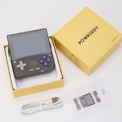 Powkiddy V10 Handheld Game Console – 3.5" IPS Compact Square Design 8-Hour Battery 150g Ultra-Lightweight Linux N64 PS1 GBA NDS Retro Gaming System