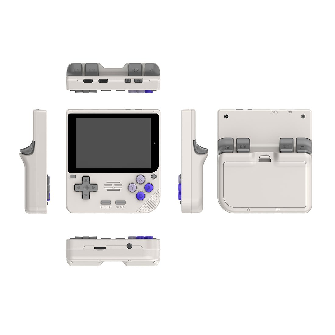 Powkiddy V10 Handheld Game Console – 3.5" IPS Compact Square Design 8-Hour Battery 150g Ultra-Lightweight Linux N64 PS1 GBA NDS Retro Gaming System