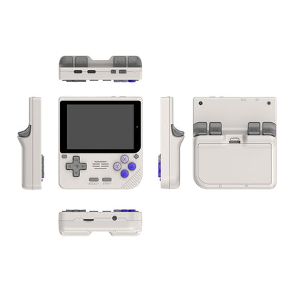Powkiddy V10 Handheld Game Console – 3.5" IPS Compact Square Design 8-Hour Battery 150g Ultra-Lightweight Linux N64 PS1 GBA NDS Retro Gaming System