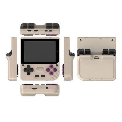 Powkiddy V10 Handheld Game Console – 3.5" IPS Compact Square Design 8-Hour Battery 150g Ultra-Lightweight Linux N64 PS1 GBA NDS Retro Gaming System