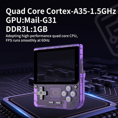 Powkiddy V10 Handheld Game Console – 3.5" IPS Compact Square Design 8-Hour Battery 150g Ultra-Lightweight Linux N64 PS1 GBA NDS Retro Gaming System