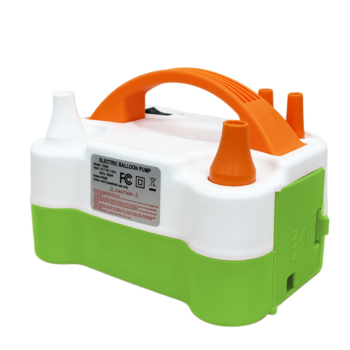 Electric Balloon Pump Double Nozzle 600W – Portable Fast Balloon Blower Inflator for Party Decoration, Birthday, Wedding & Events, 110V-120V, Multiple Colors with Optional Balloon Kit (Green, Rose Red, Pink, Blue, Orange)