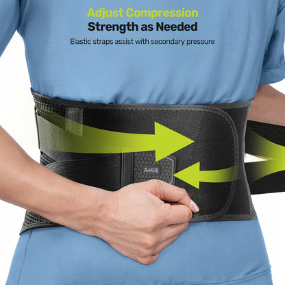 Lumbar Support Belt for Men & Women – Breathable Mesh Back Brace with 7 Stays & Integrated Lumbar Pad, Adjustable Lower Back Support for Work, Lifting, Home Use, Sizes S/M/L/XL/XXL