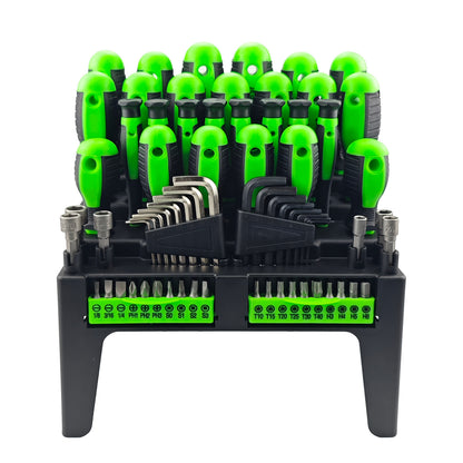 118/69pcs Magnetic Screwdriver Set with Plastic Organizer, Includes Precision, Slotted, Phillips, Hex, Pozidriv, Torx Screwdriver Set And Magnetizer Demagnetizer DIY Tools - Perfect Tools Gift for Men (Green/Red/Blue/Orange&Blue)